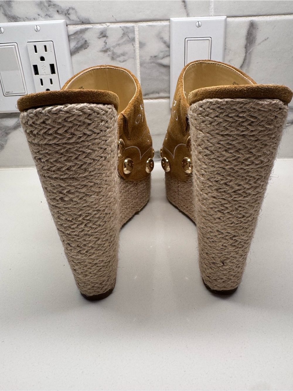 Vadim Embroidered Platform Espadrille Wedge Sandals - Picture 9 of 9